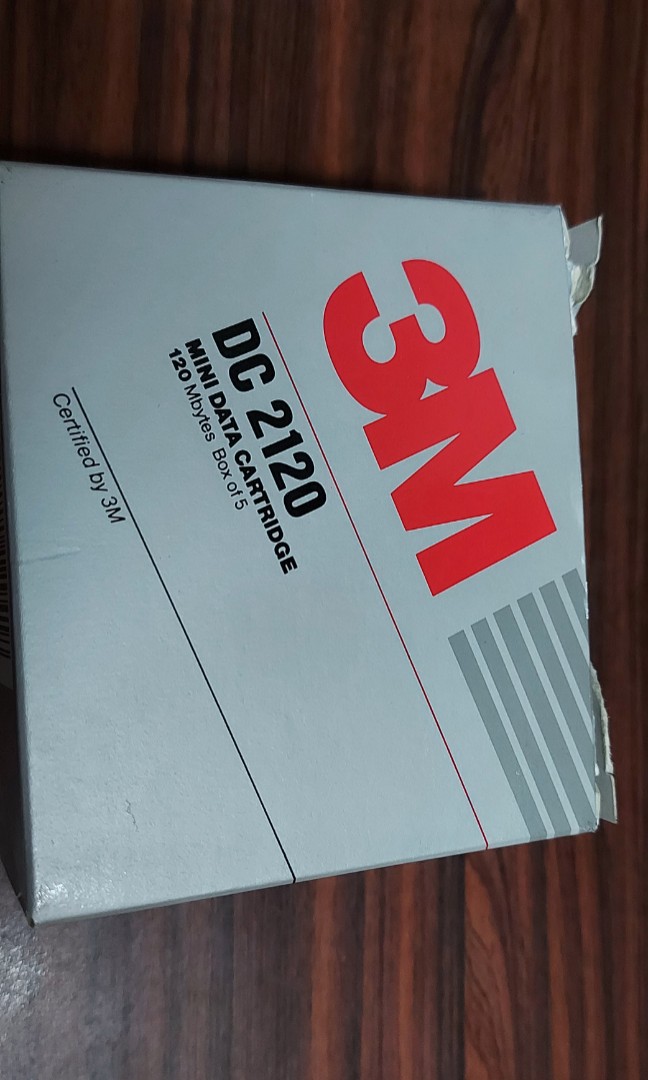 3M DC 2120 Mini Data Cartridge Tape 5pack 120MB 307.5ft blank