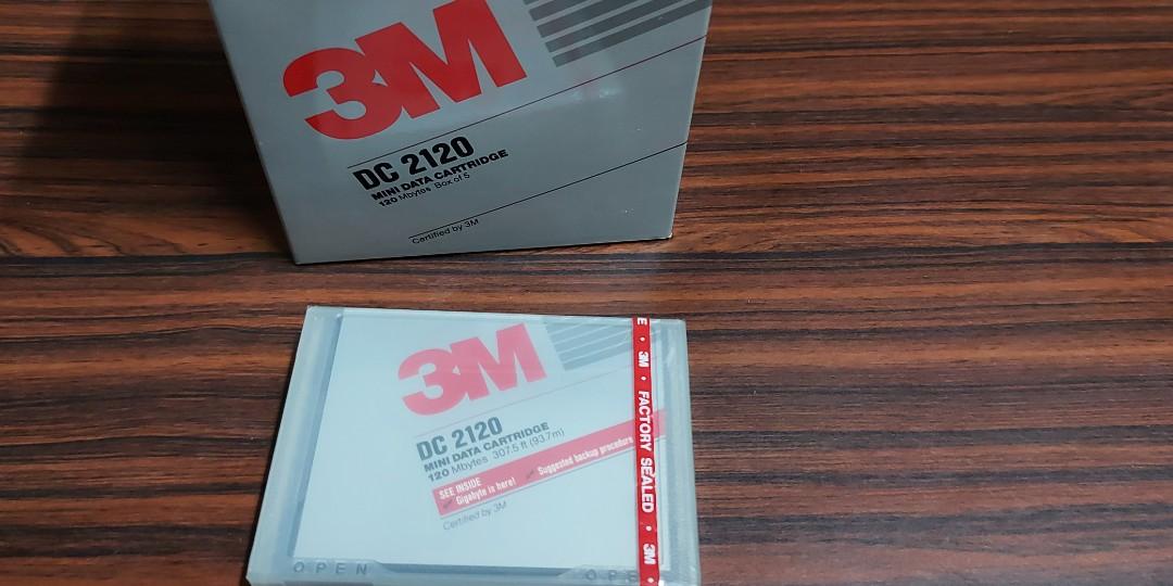 3M DC 2120 Mini Data Cartridge Tape 5pack 120MB 307.5ft blank