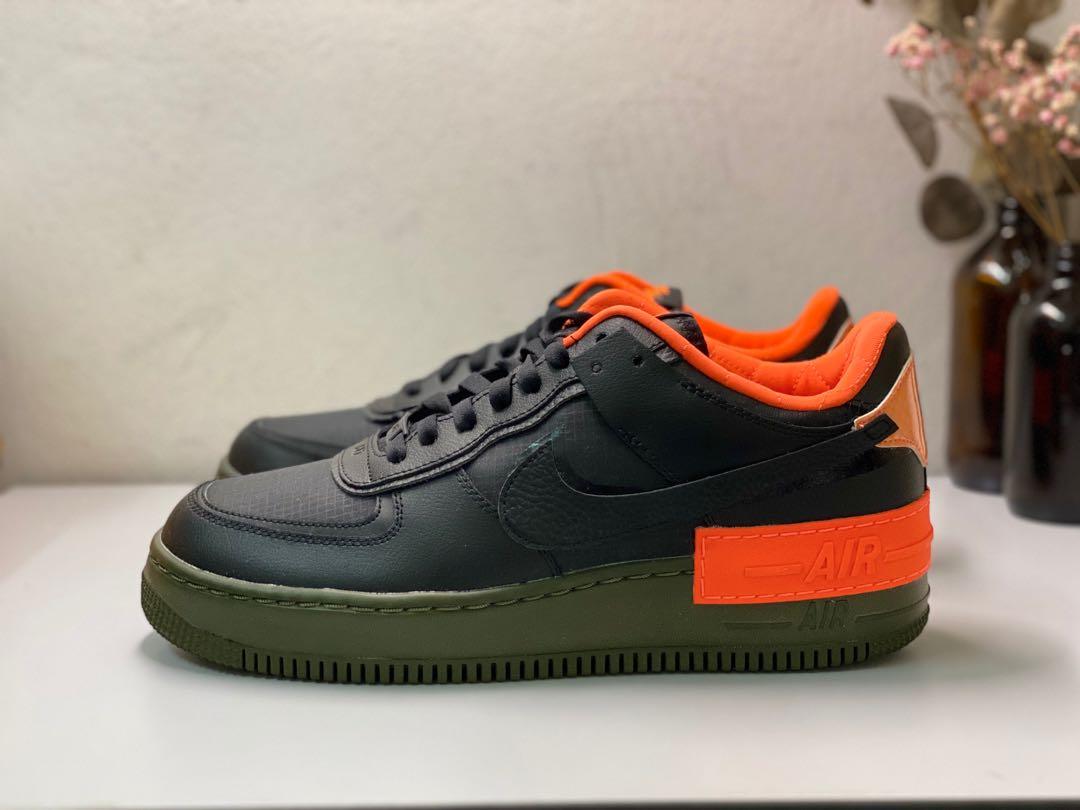 nike air force 1 shadow black hyper crimson cargo khaki