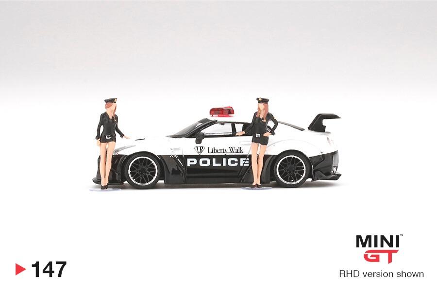 Ready Stock* Mini GT #147 Liberty Walk Police Nissan GT-R R35