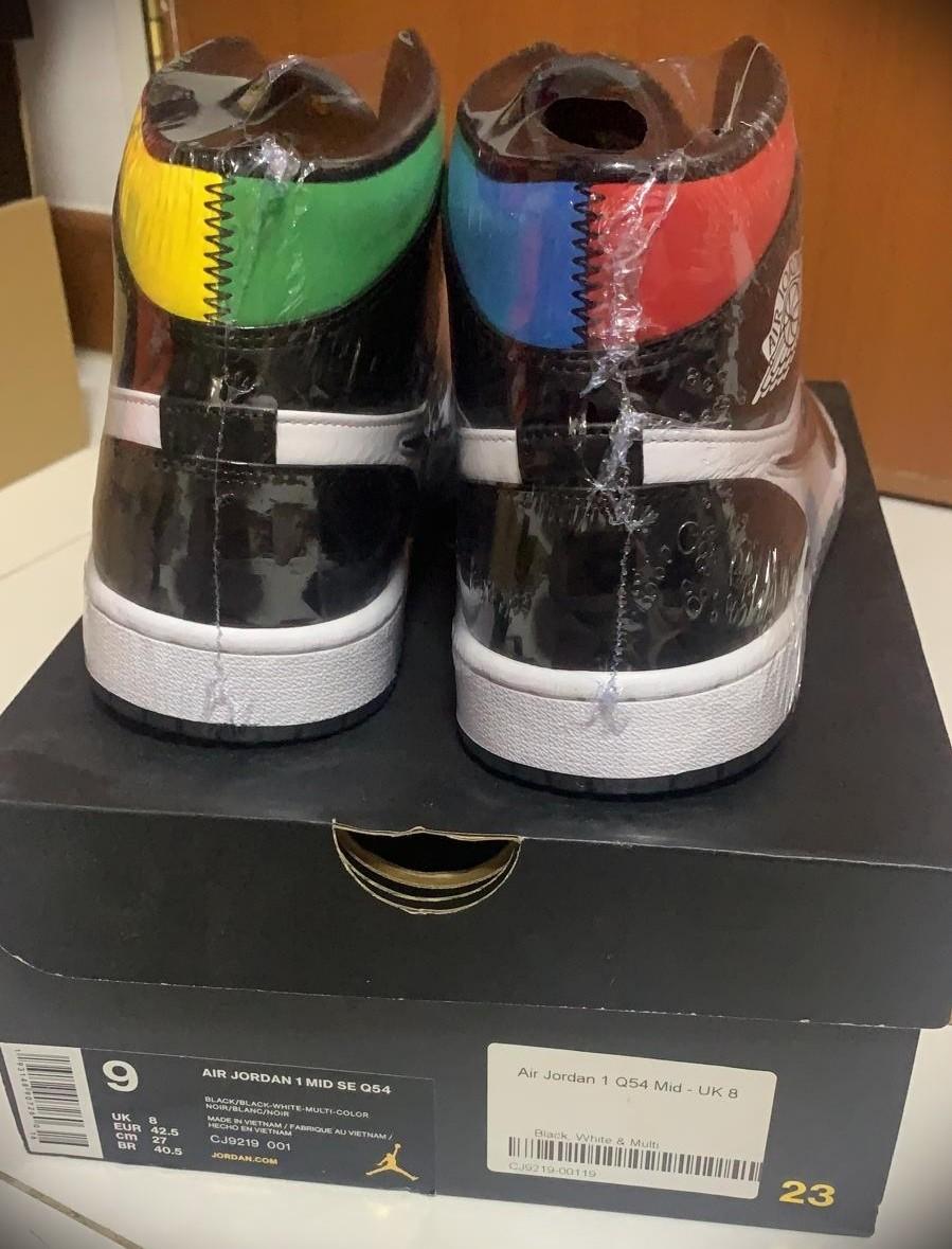 Air jordan 1 mid se q54 black/black/white/multi online color