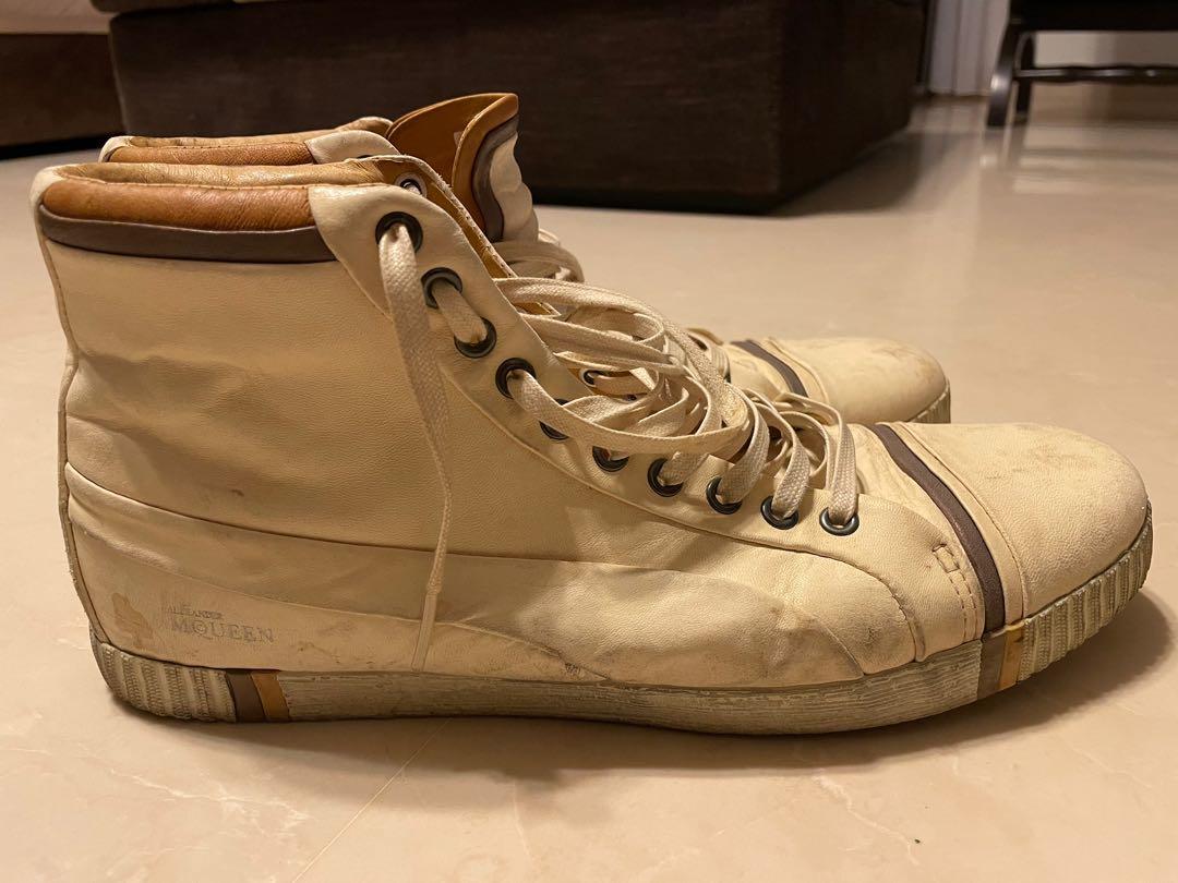 Alexander mcqueen sale leather trainers