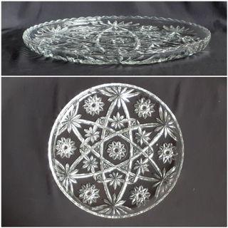 ANCHOR HOCKING Star of David serving platter, EAPC glass, 11 in. diameter, slightly used