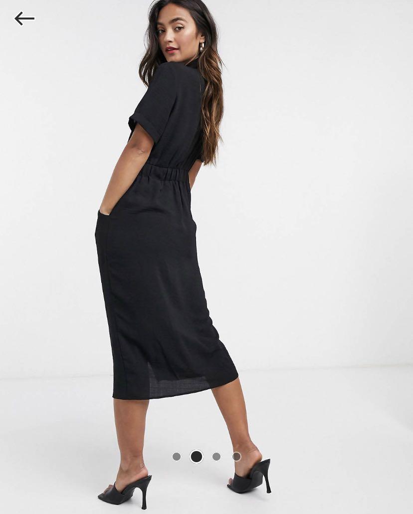ASOS Design casual tux midi dress Women s Fashion Dresses Sets Dresses on Carousell