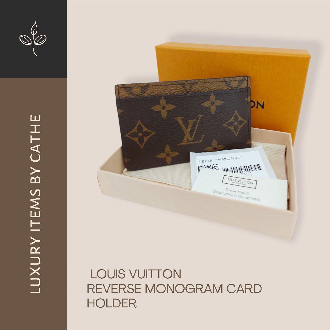 LOUIS VUITTON LV Card Holder in Monogram Reverse - 💯 AUTHENTIC