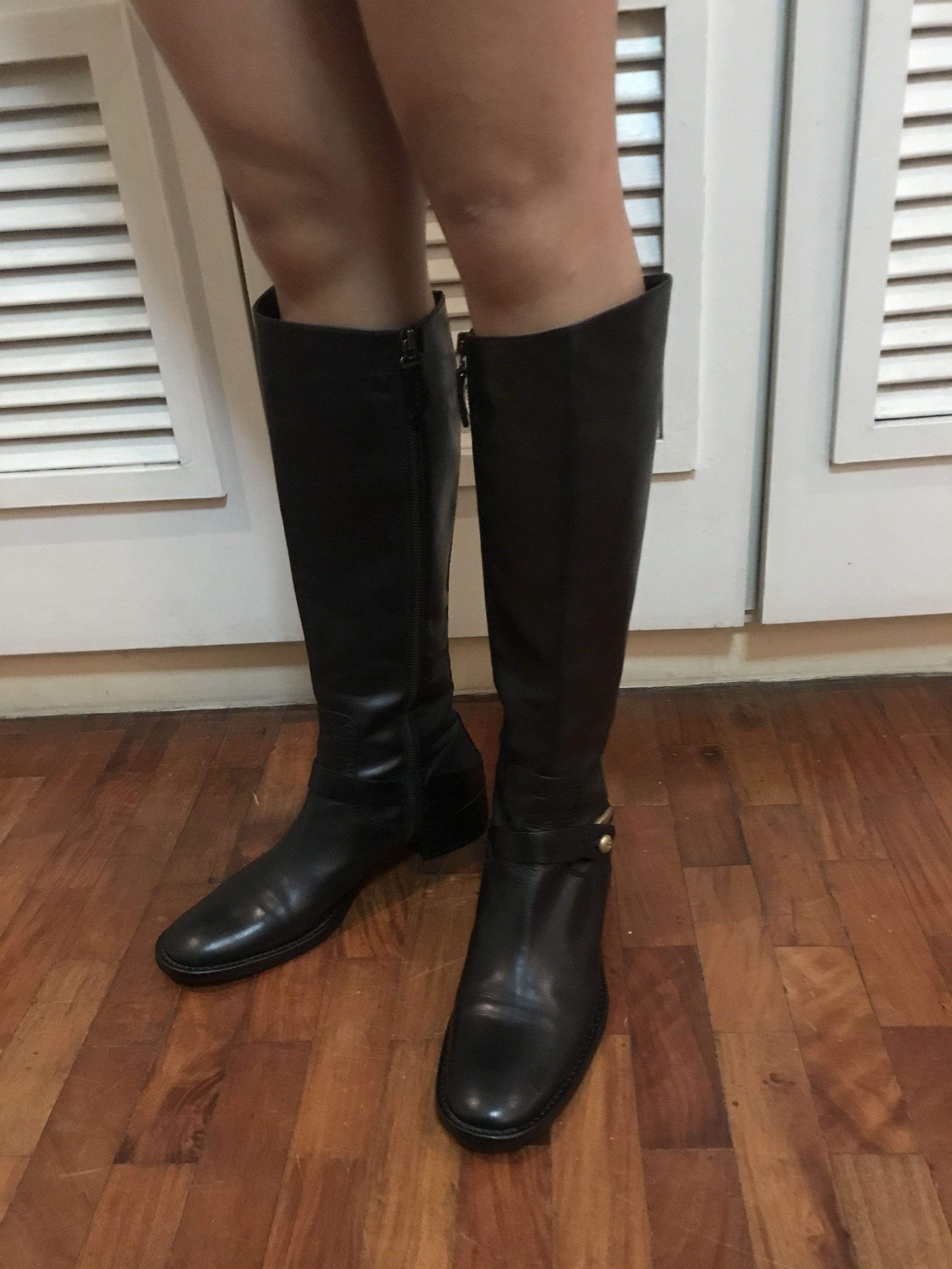Bally knee high top boots