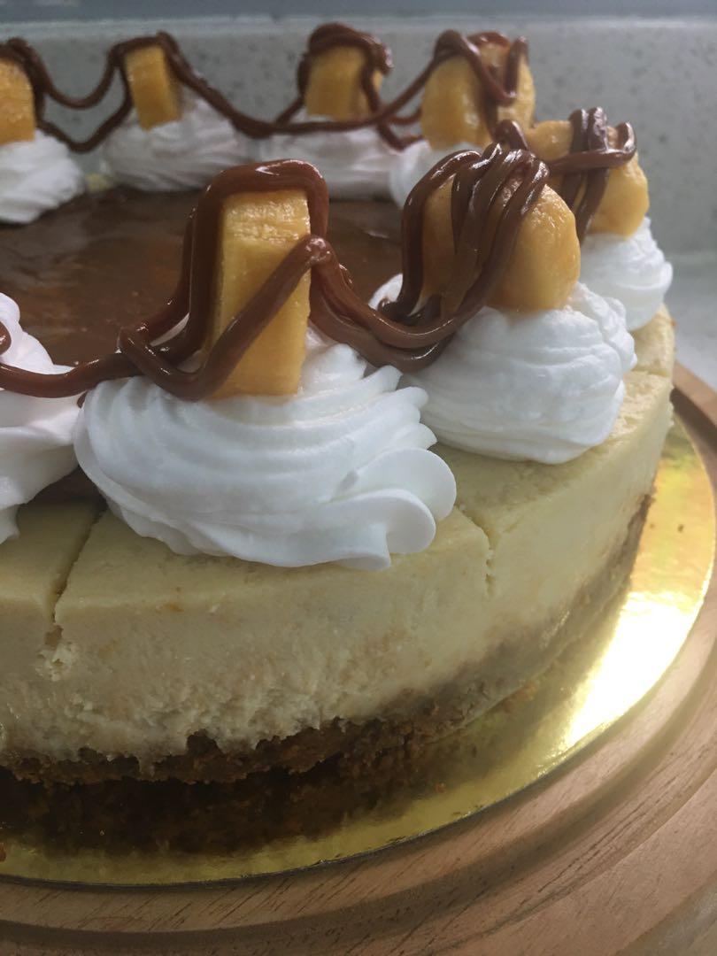 Banoffee cheesecake (Category: Homemade Bakes) located in San Juan City. Submitted by iambernie (Listing ID 1103465290, Image 2). Description: 8 inch cheesecake with graham crust, real cream cheese with lakatan bananas and home made dulce de leche Please order 3 days ahead Pick up by car only .