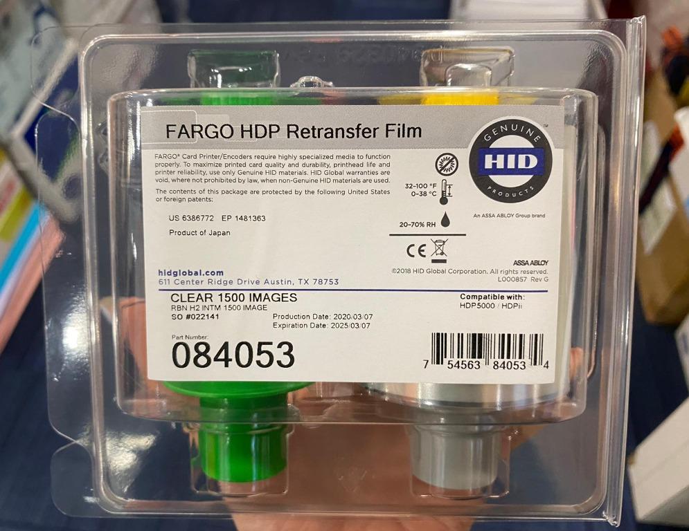 1500 Images HDPii Fargo 084053 HDP Retransfer Film for HDP5000 