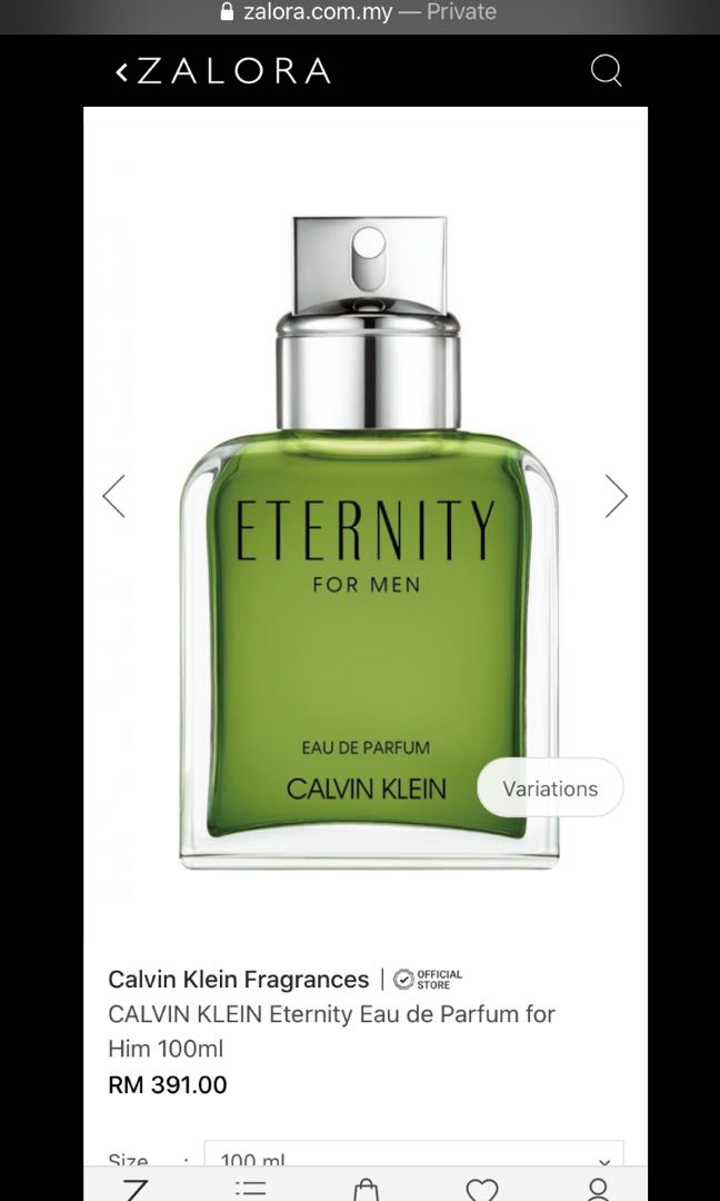 Calvin Klein Eternity EDP 100ml, Beauty & Personal Care, Fragrance &  Deodorants on Carousell