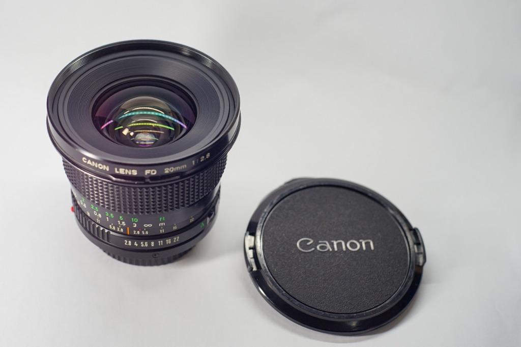 Canon FD 20mm F2.8 （手動鏡）, 攝影器材, 鏡頭及裝備- Carousell