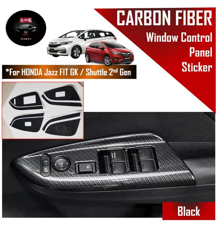 4PCS Carbon Fiber Door Sill Scuff Guard Sticker For Honda Jazz Fit GK5 2014-2019