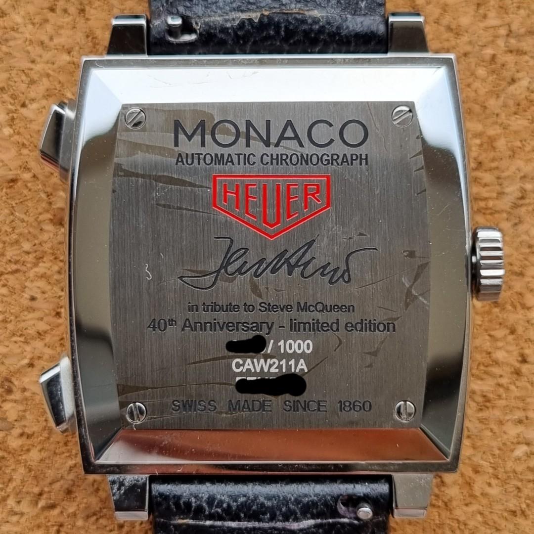 RESERVED CHEAPEST WORLDWIDE Tag Heuer Monaco 40th Anniversary Steve Mcqueen CAW211A Luxury Watches on Carousell