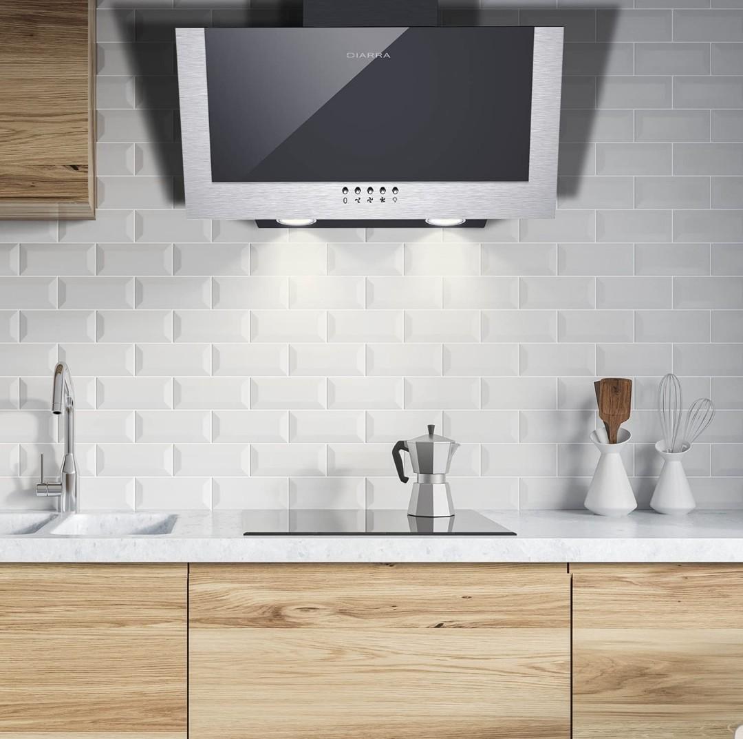 stainless steel angled cooker hood