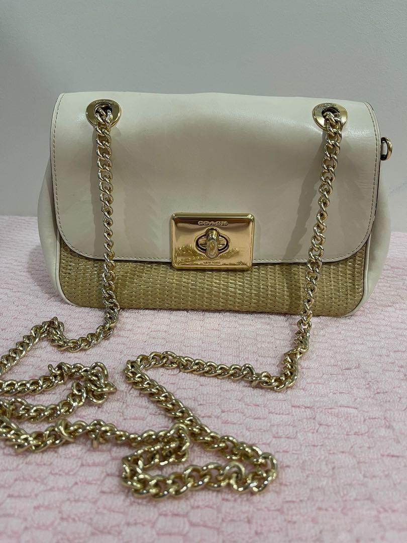 Coach rattan bag cheap
