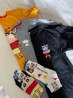 Crayon Shinchan LBXX Shirts (with free gifts!) 