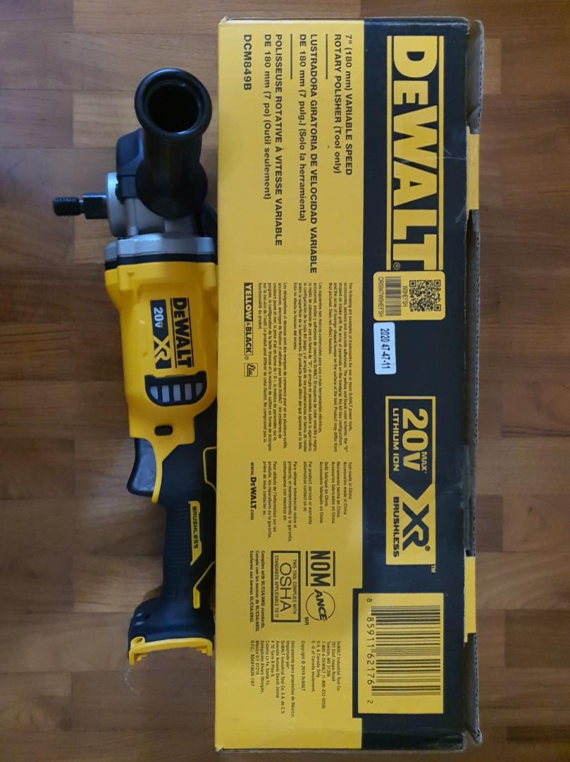 DEWALT DCM849B 20V MAX XR Brushless Variable Speed Rotary Polisher,  Furniture  Home Living, Cleaning  Homecare Supplies, Cleaning Tools   Supplies on Carousell
