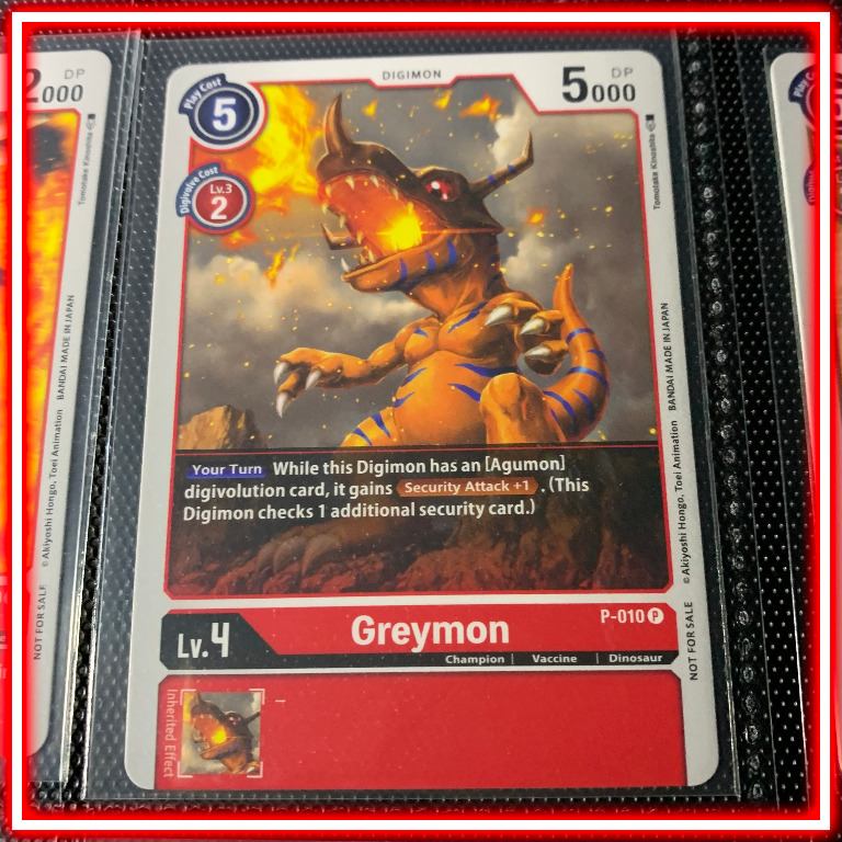 Digimon English TCG Greymon P010 P Promo Card, Hobbies & Toys, Toys