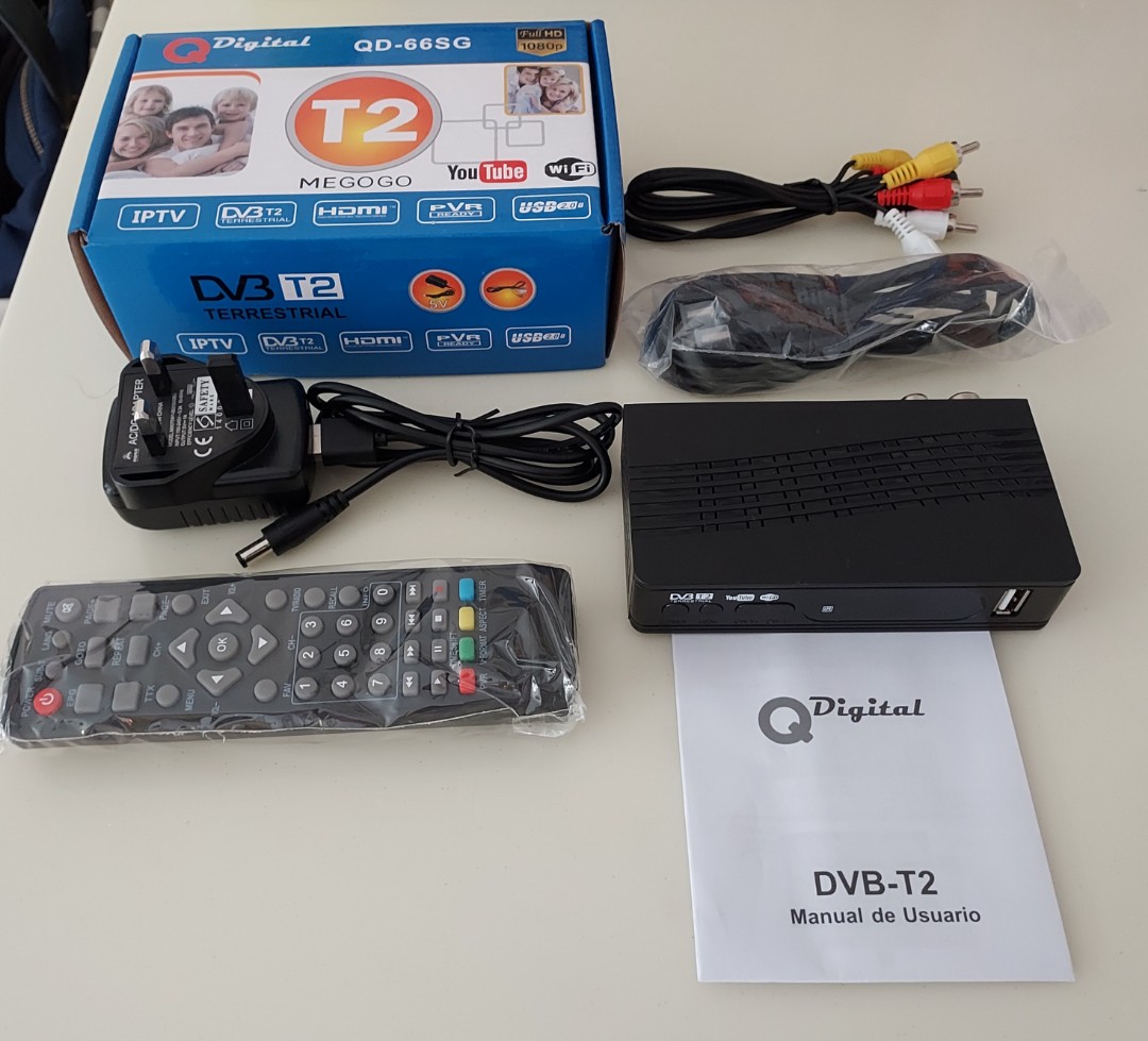 Digital TV DVBT2 Set Top Box with Free 1 meter HDMI cable (No Antenna
