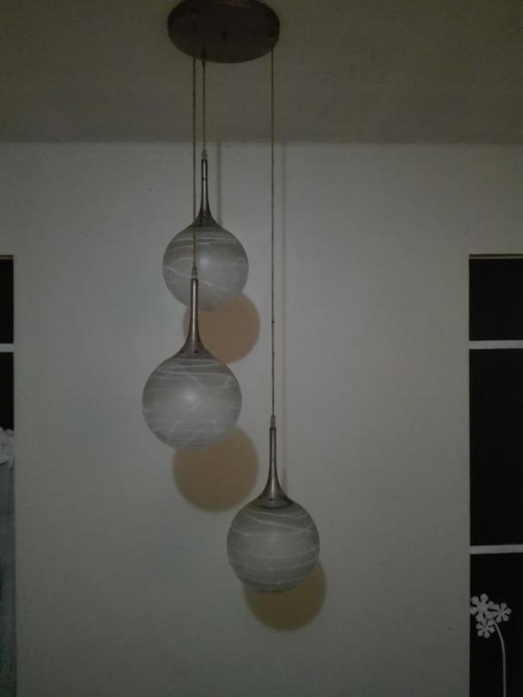 Drop Lights (Category: Lighting) located in Manila. Submitted by swiftowl.ce049f (Listing ID 1103383967, Image 2). Description: used glass ball stainless holder for pick up taytay rrizal.