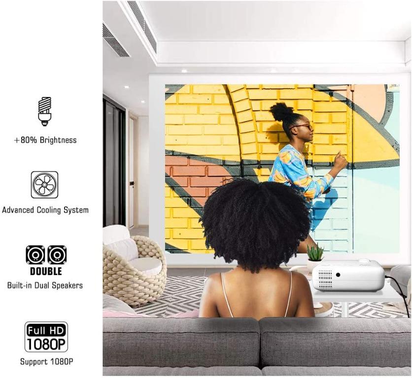 ELEPHAS Projector, GC333 Portable Projector with 4500 Lumens and Full