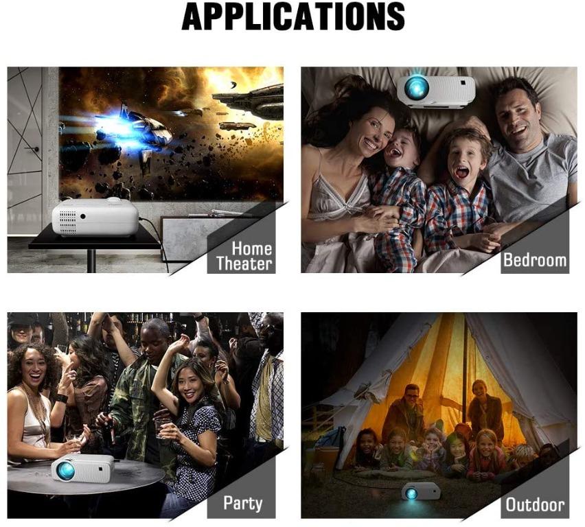 ELEPHAS Projector, GC333 Portable Projector with 4500 Lumens and Full