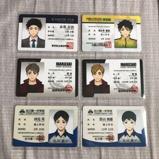 Haikyuu ID Cards by ri_mumu