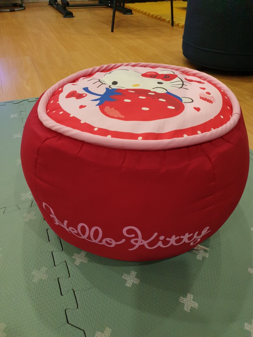 HELLO KITTY Bean Chair / Ottoman, Babies & Kids, Baby & Kids Tables & Chairs on Carousell