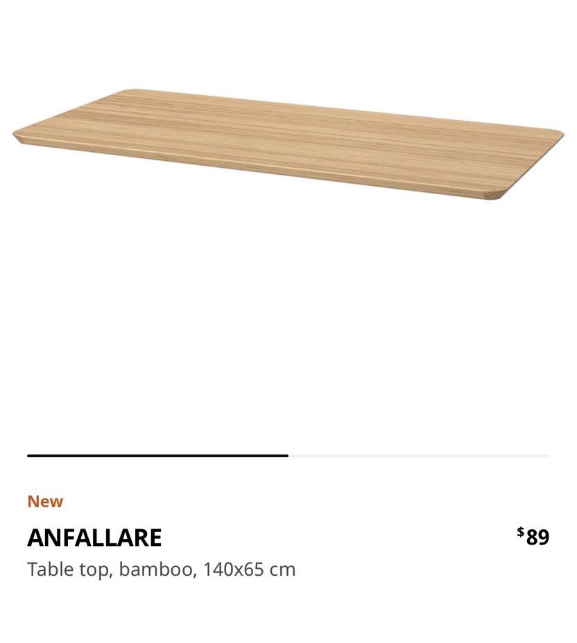 IKEA ANFALLARE table top, Furniture & Home Living, Furniture, Tables
