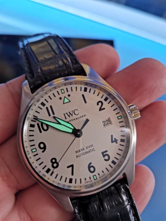 IWC Pilot Mark XVIII White 40mm Auto Luxury Watches on Carousell