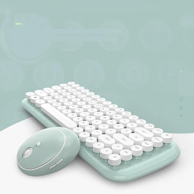 Jelly Comb Wireless Keyboard and Mouse set for Laptop Computer Desk