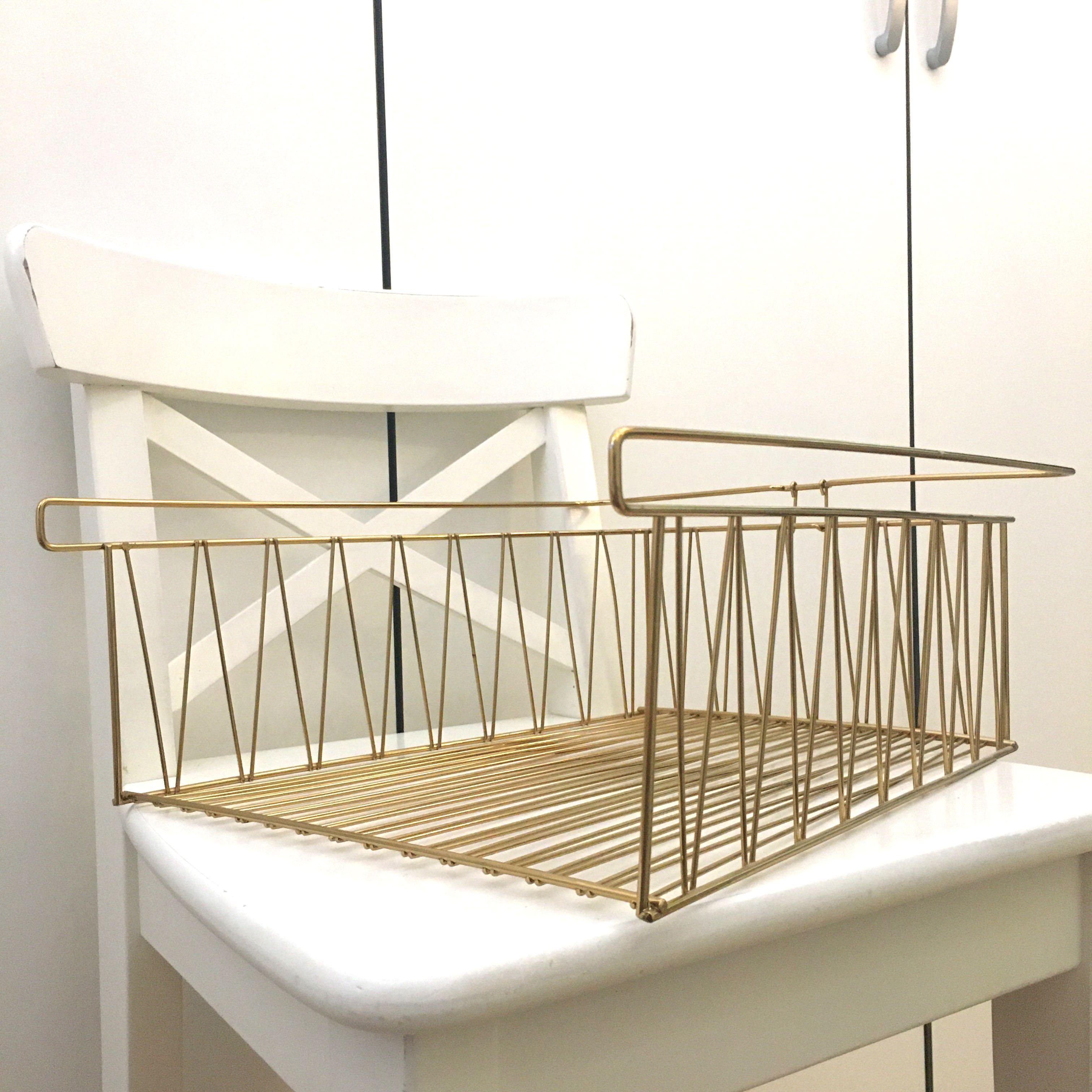 Kallax gold wire basket, Furniture & Home Living, Home Improvement