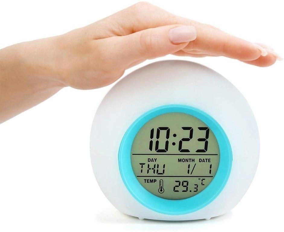 Kids Alarm Clock, Wake up Easy Setting Digital Clock for Boys Girls, 7