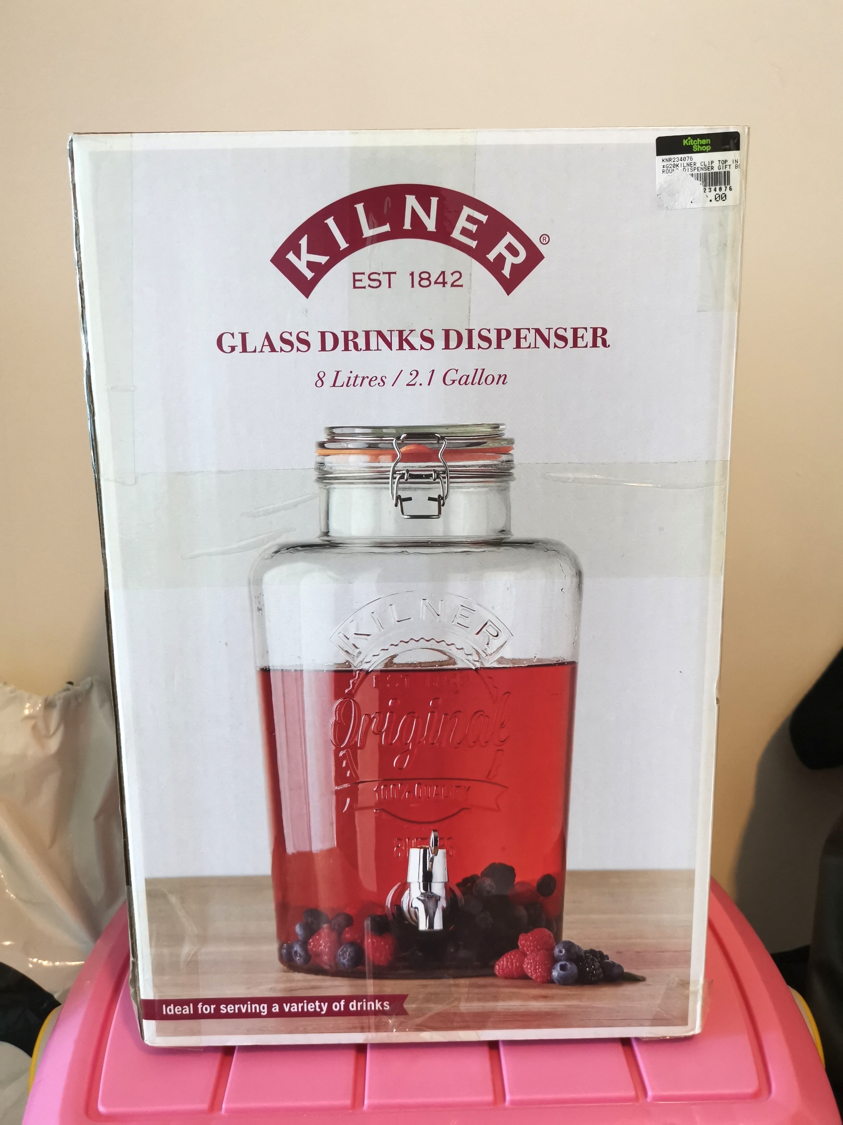 Kilner 8 litre drinks dispenser top
