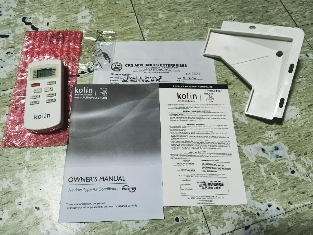 KOLIN S S-eries Inverter Aircon 2hp, TV & Home Appliances, Air ...