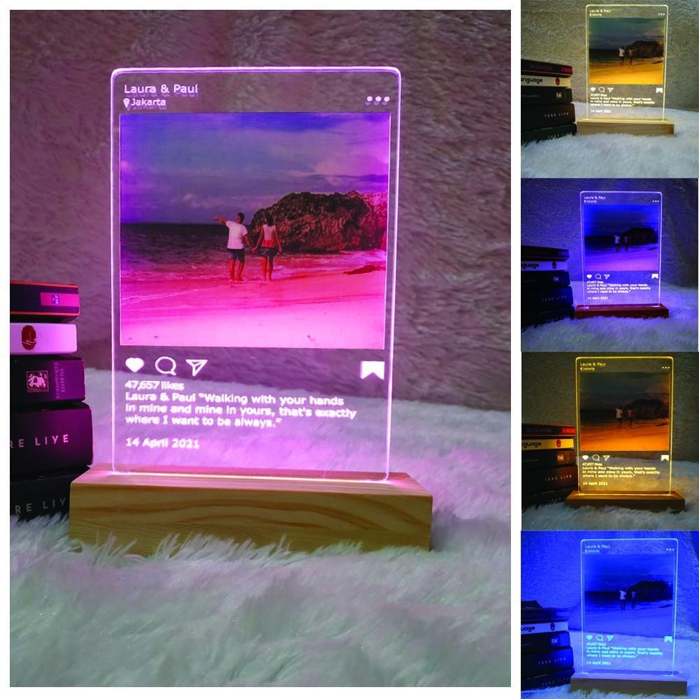 Lampu Tidur Instagram Style Kado Pernikahan Ulang Tahun Wisuda 3D LED