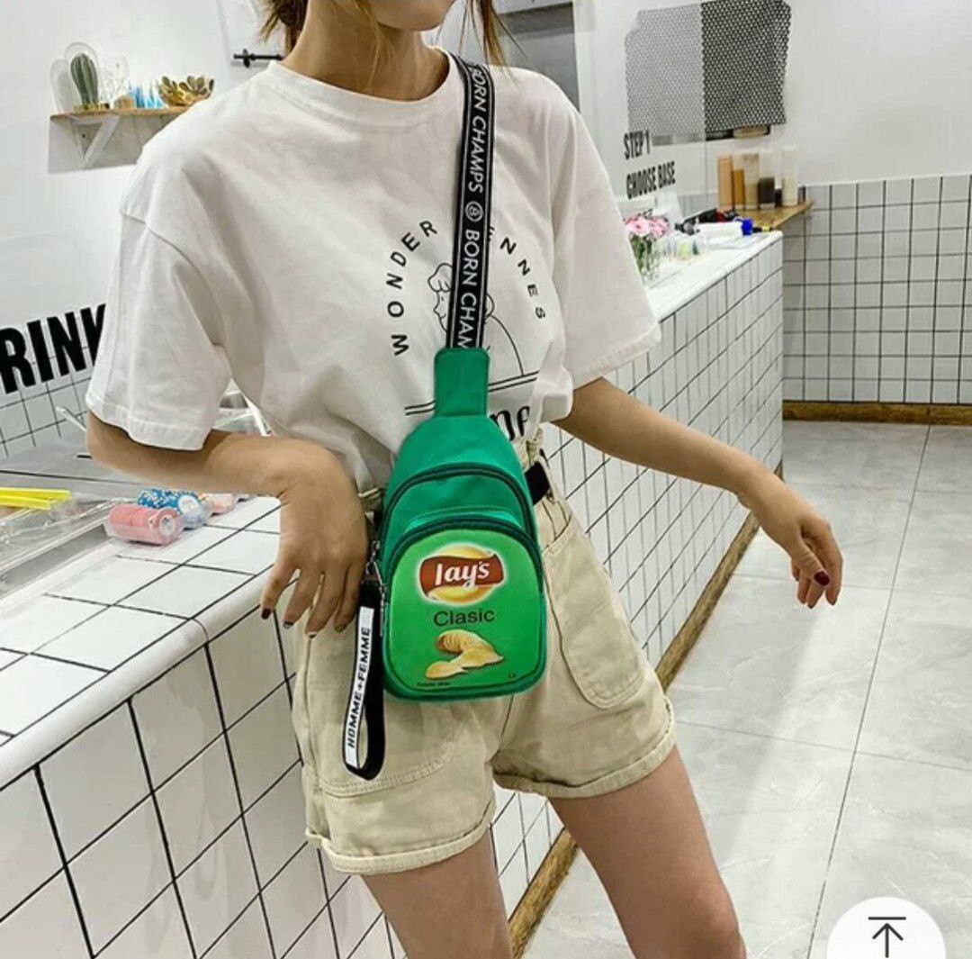 cream fanny pack