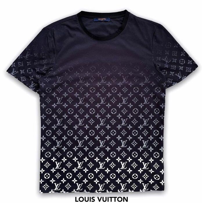 LV Monogram Gradient T-shirt in black, Men's Fashion, Tops & Sets