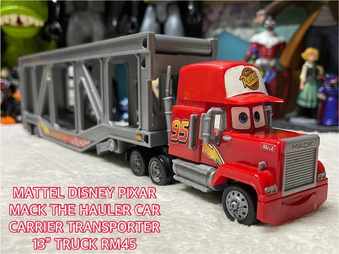 Mattel Disney Pixar Mack The Hauler Car Carrier Transporter 13" Truck ...