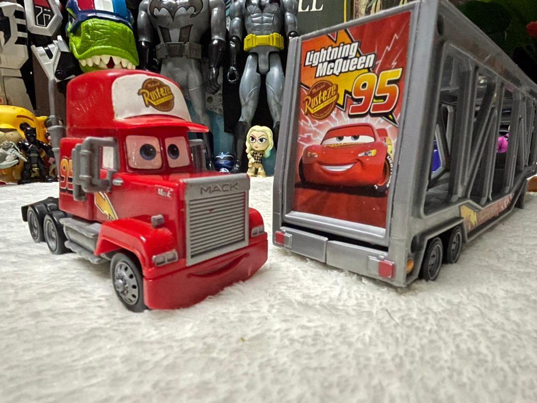 Mattel Disney Pixar Mack The Hauler Car Carrier Transporter 13" Truck ...