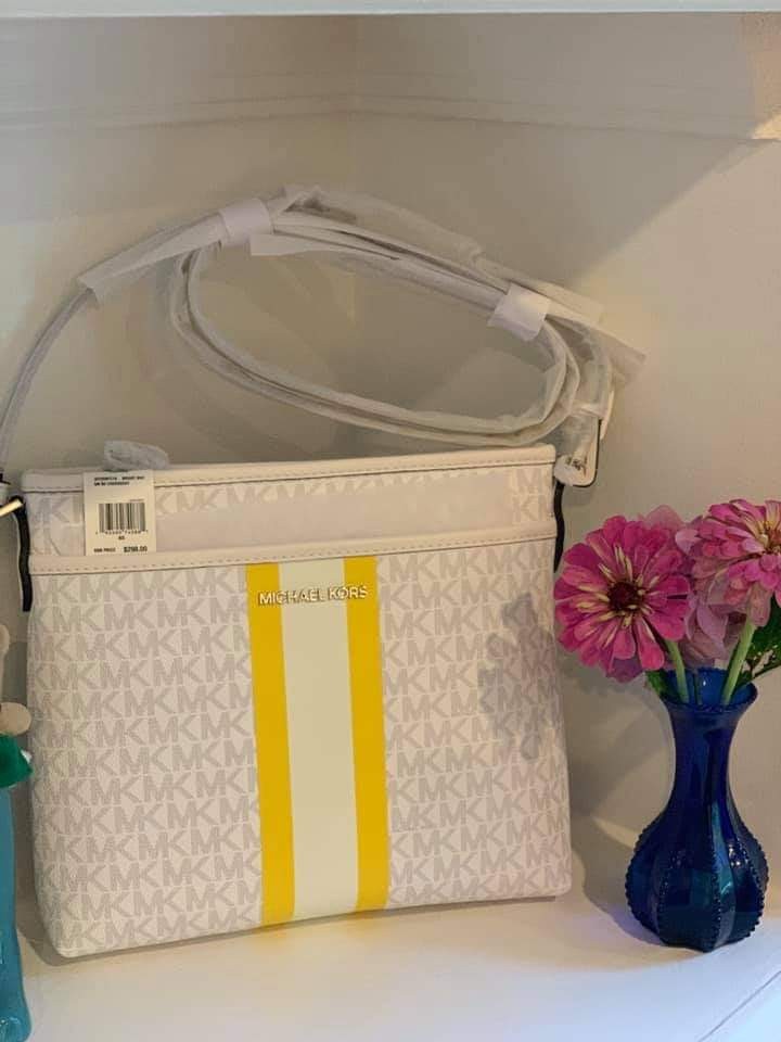 MK BEDFORD Small Logo Stripe Crosbody bag