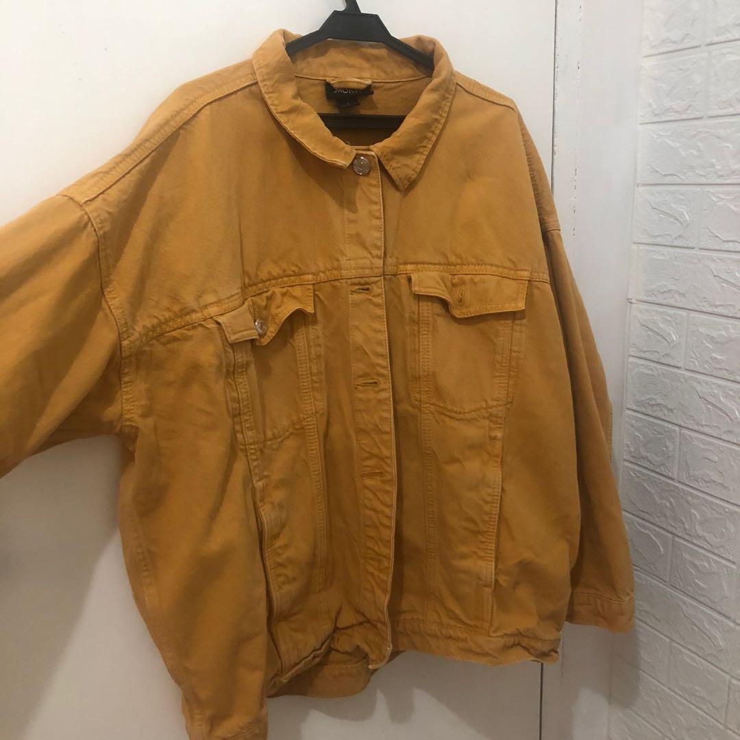 plus size yellow jean jacket