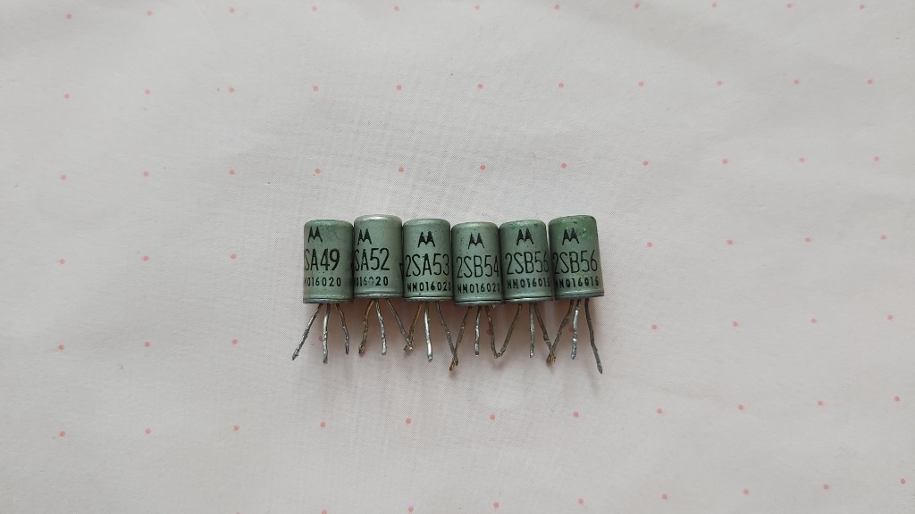 Motorola Germanium Transistors 2SA49, 2SA52, 2SA53, 2SB54, 2SB56, 2SB56