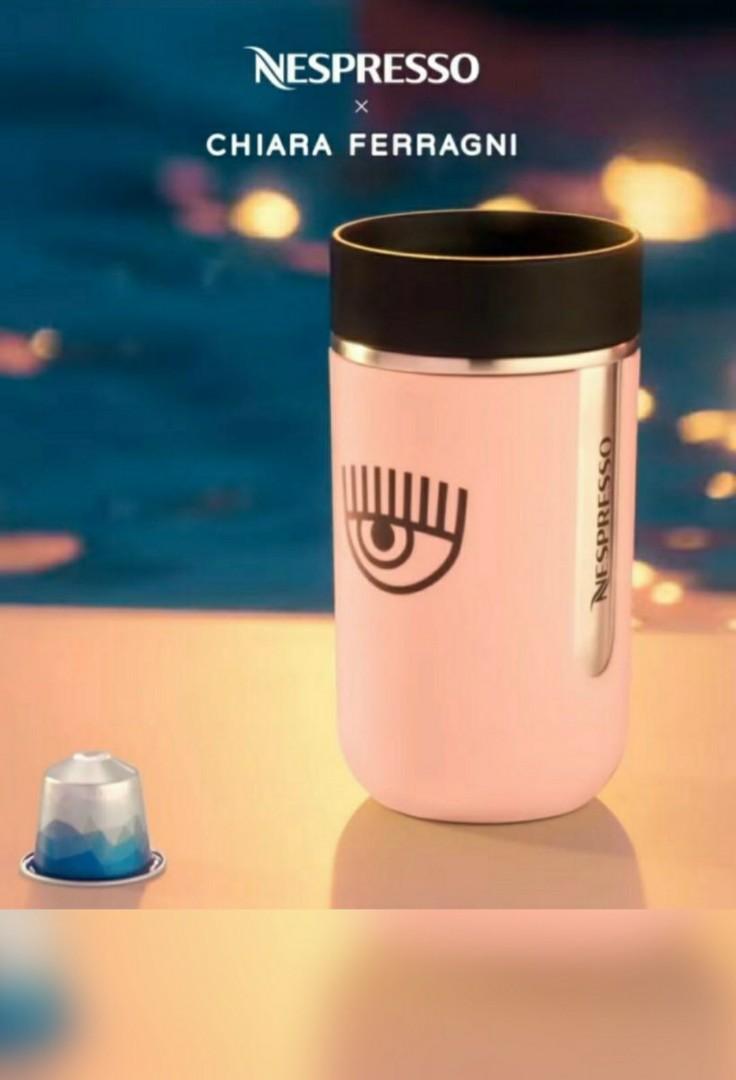 Nespresso x Chiara Ferragni Nomad Travel Mug & Coffee Cup Set NEW