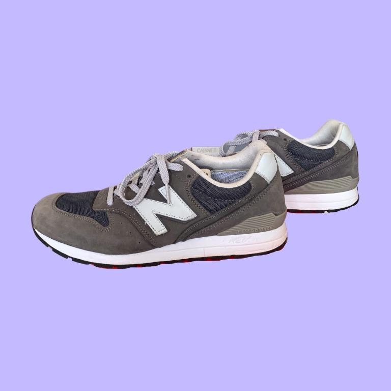 NEW BALANCE 966 Suede Trainers in Dark Grey