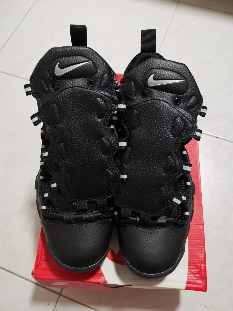 Authentic Nike Air More Money Black Metallic Silver