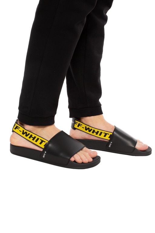 Off white industrial strap sandals top