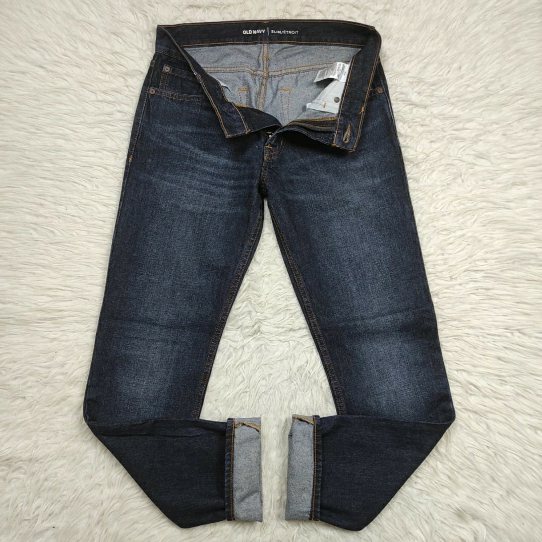 Old navy jeans slim, Fesyen Pria, Pakaian , Bawahan di Carousell