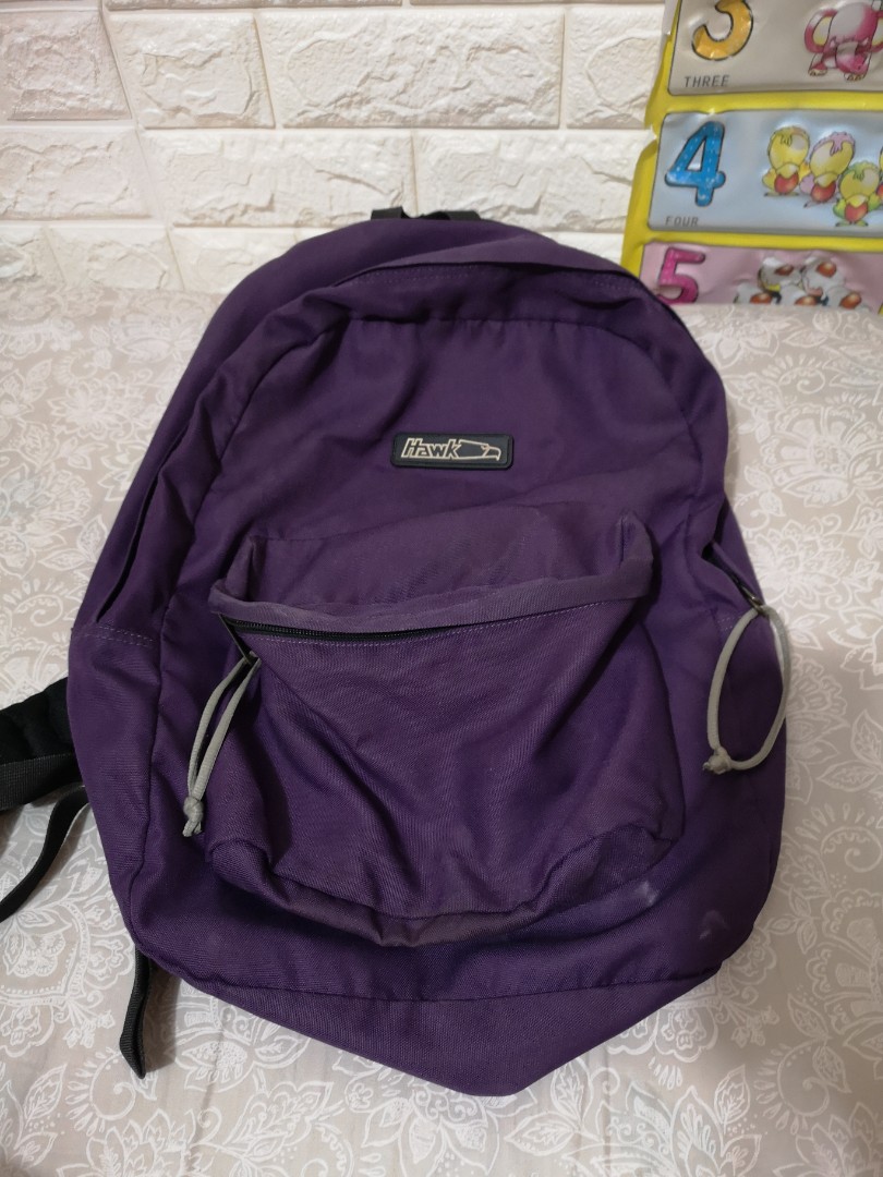 Original Hawk Backpack Bag Purple, Men's Fashion, Bags, Backpacks on