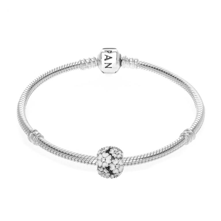 Pandora White Primrose Meadow Charm 791488EN12