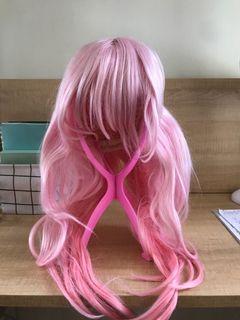 Pink cosplay wig long